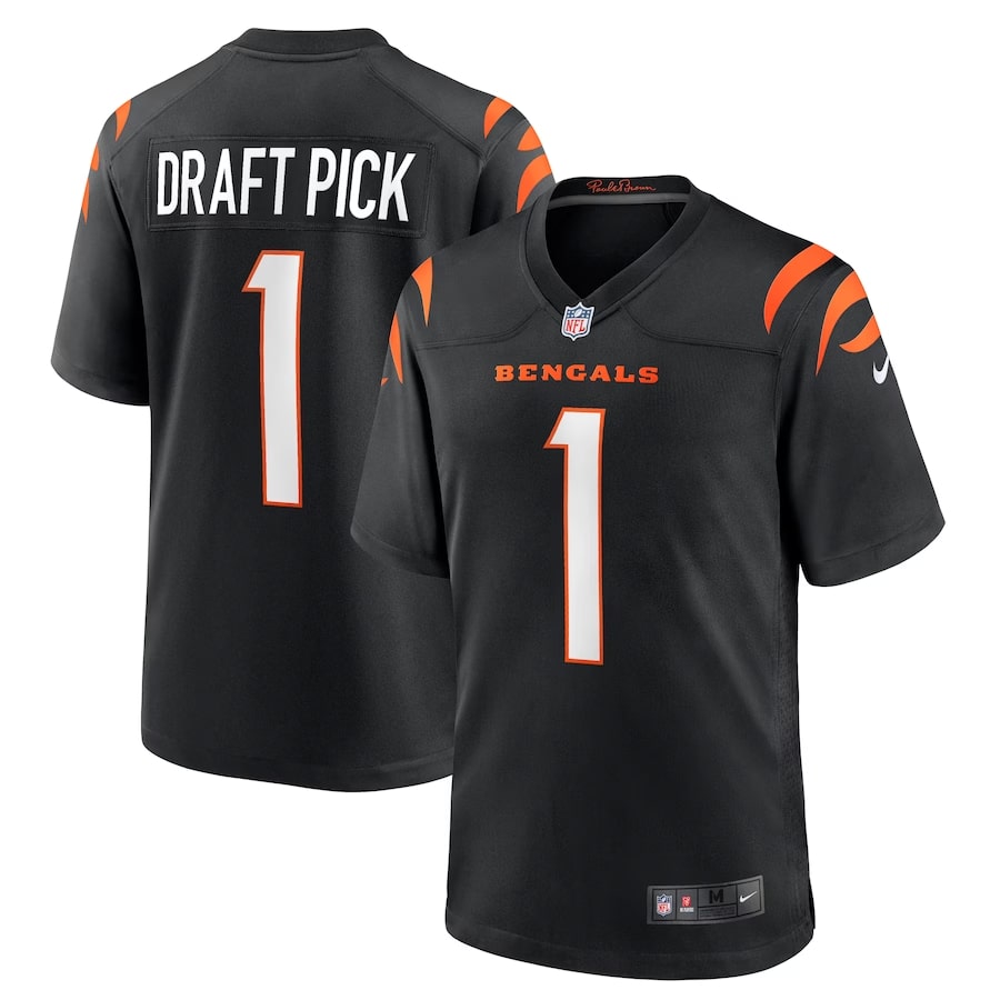 2023 Bengals Draft Jersey on a white background.