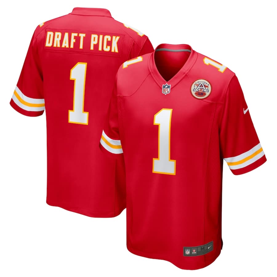 2023 Chiefs Draft Jersey on a white background.