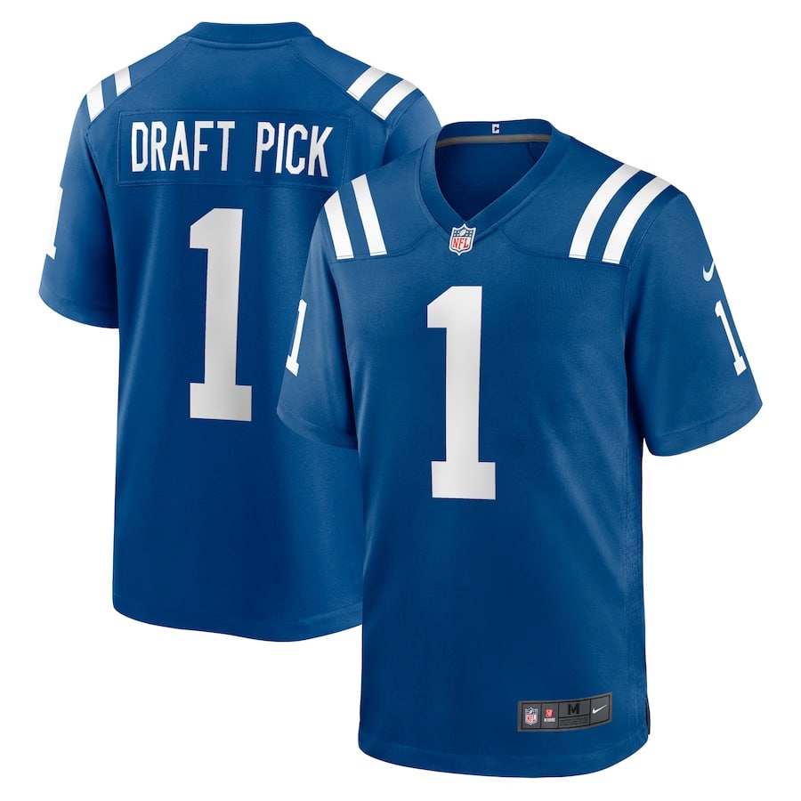 2023 Colts Draft Jersey on a white background.