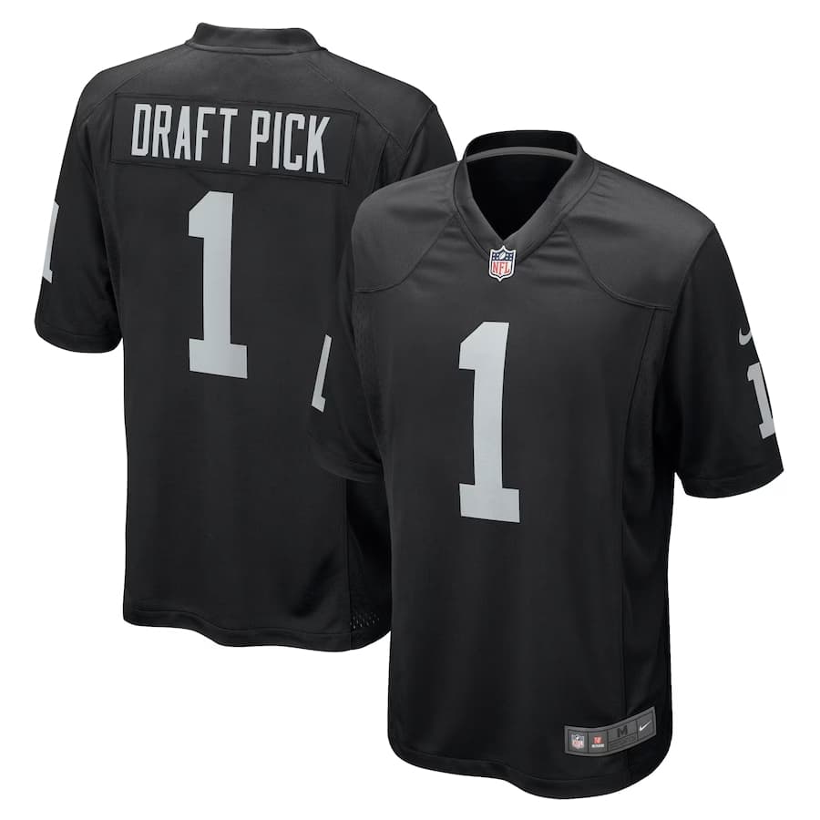 2023 Raiders Draft Jersey on a white background.