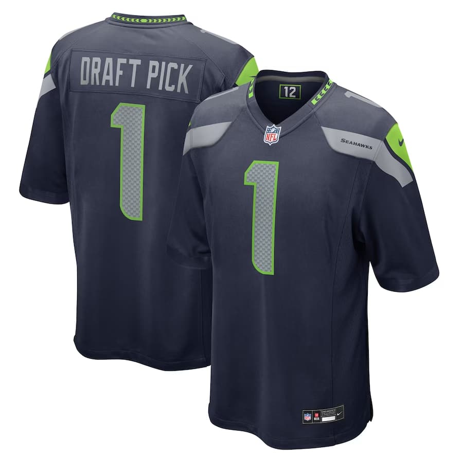 2023 Seahawks Draft Jersey on a white background.
