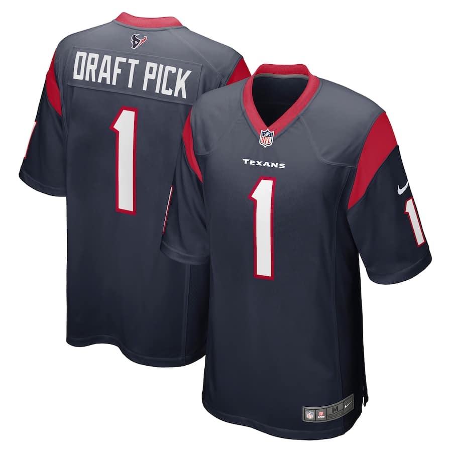 2023 Texans Draft Jersey on a white background.