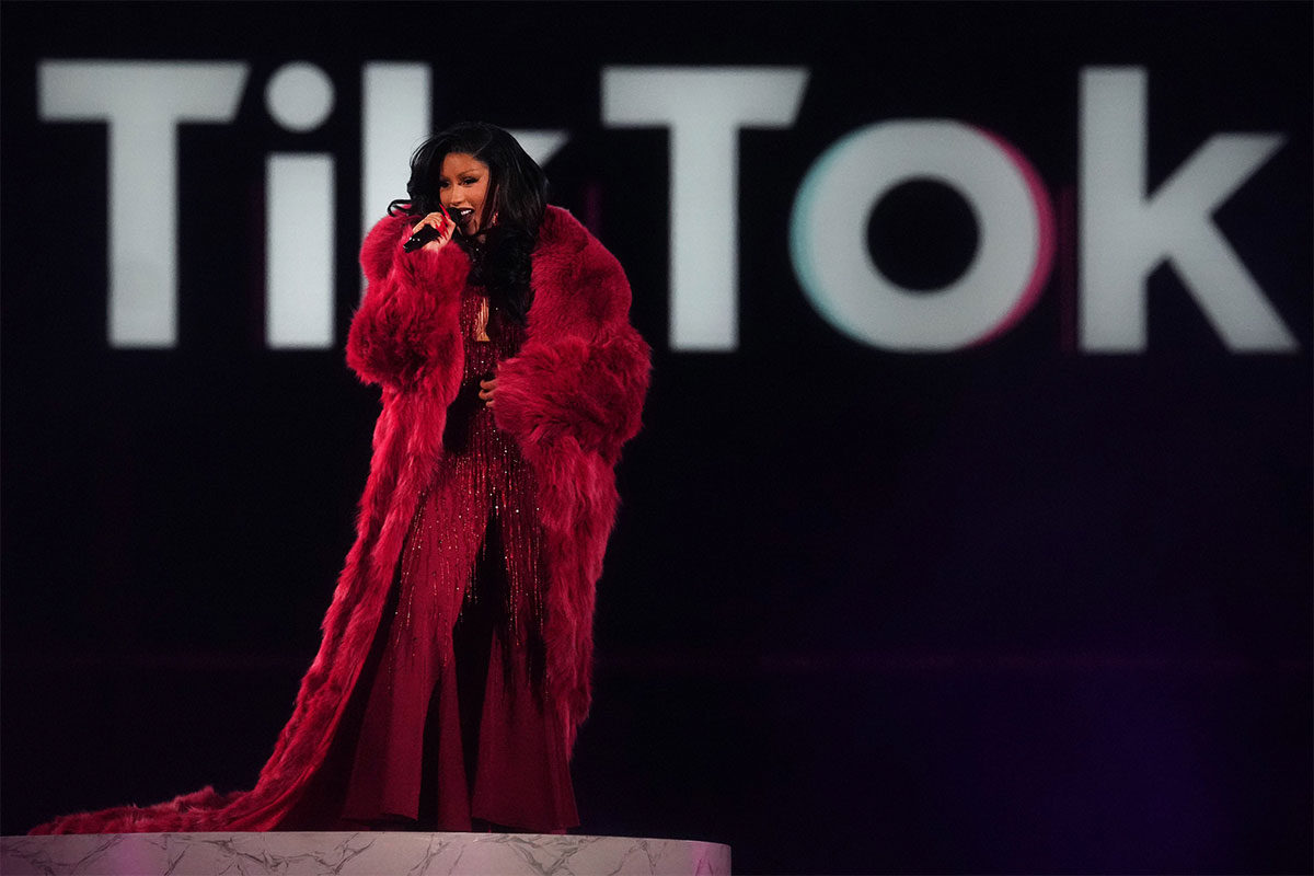 Dec 10, 2023; Mesa, Arizona, United States; Cardi B performs at the TikTok in the Mix music festival at Sloan Park