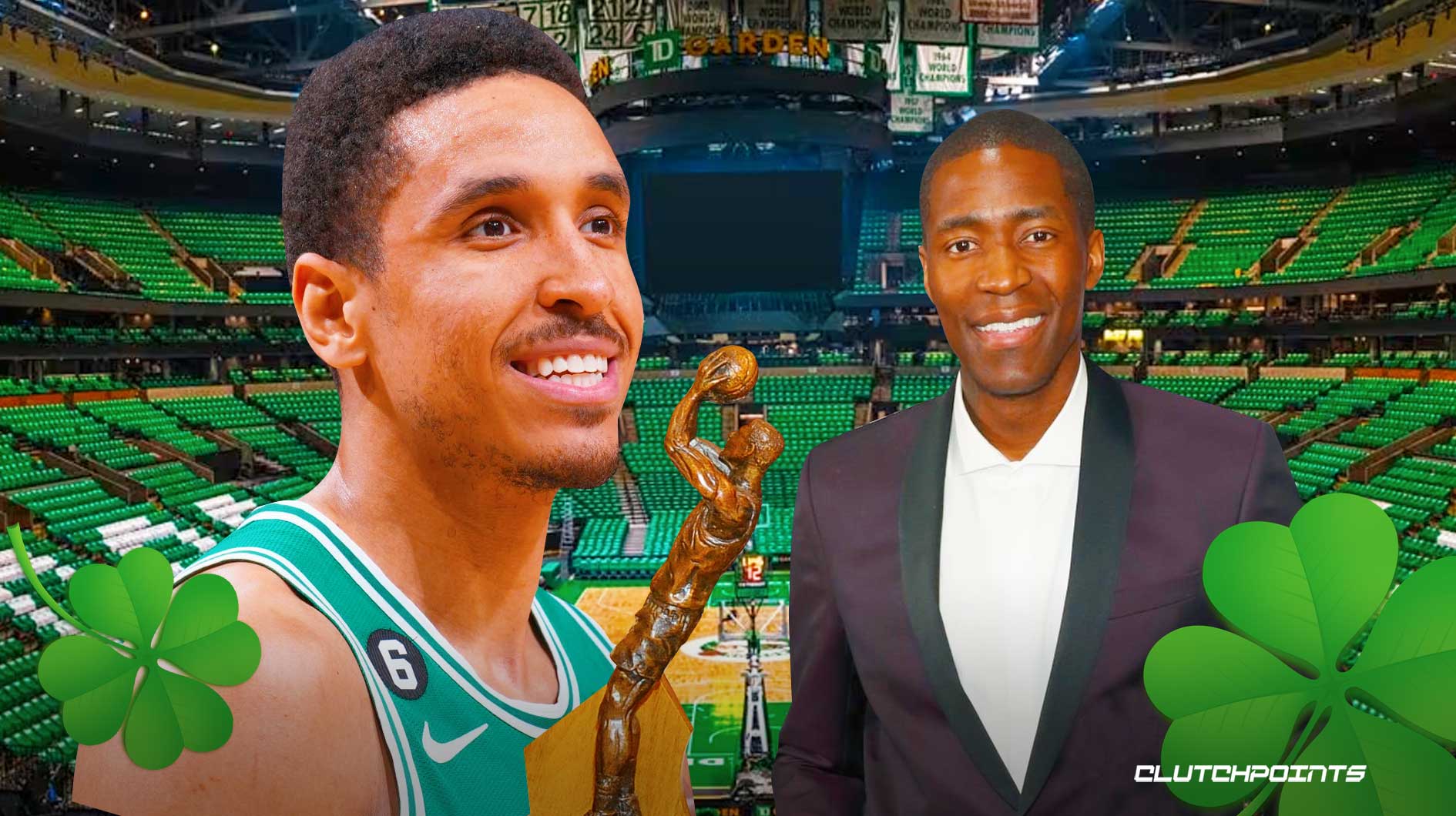 Celtics Malcolm Brogdon receives Sixth Man of the Year trophy from