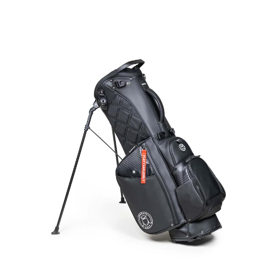 Blacked out Ghost golf golf bag on a white background.