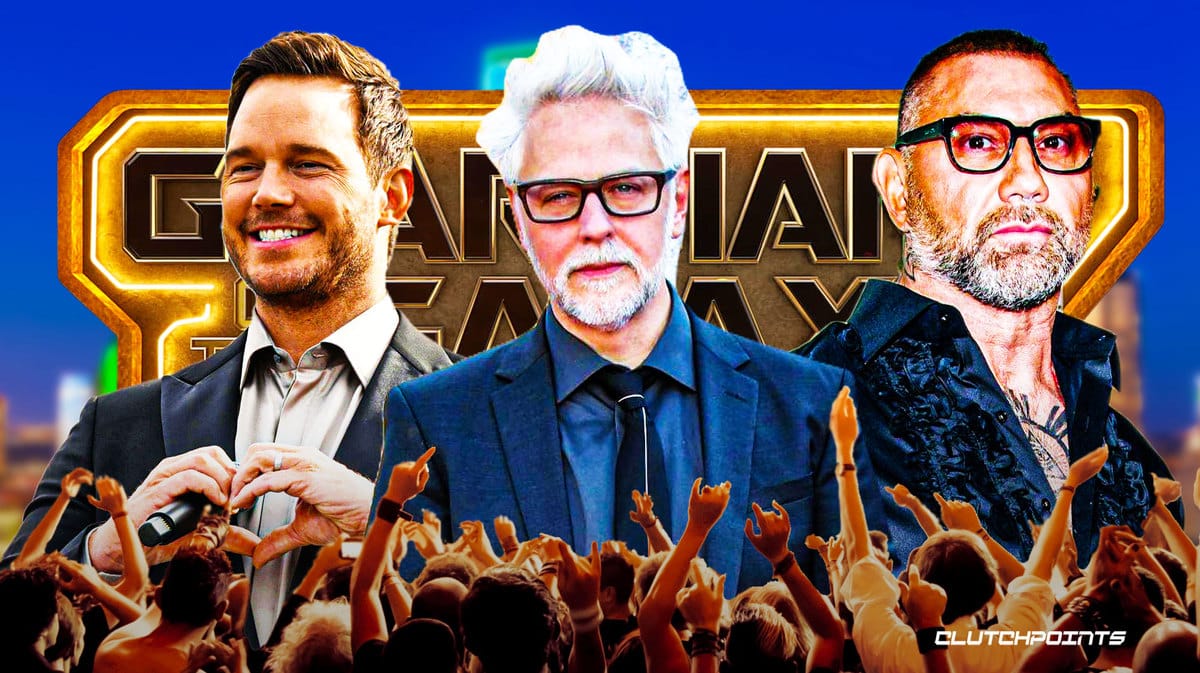 Chris Pratt, James Gunn, Dave Bautista, Guardians of the Galaxy