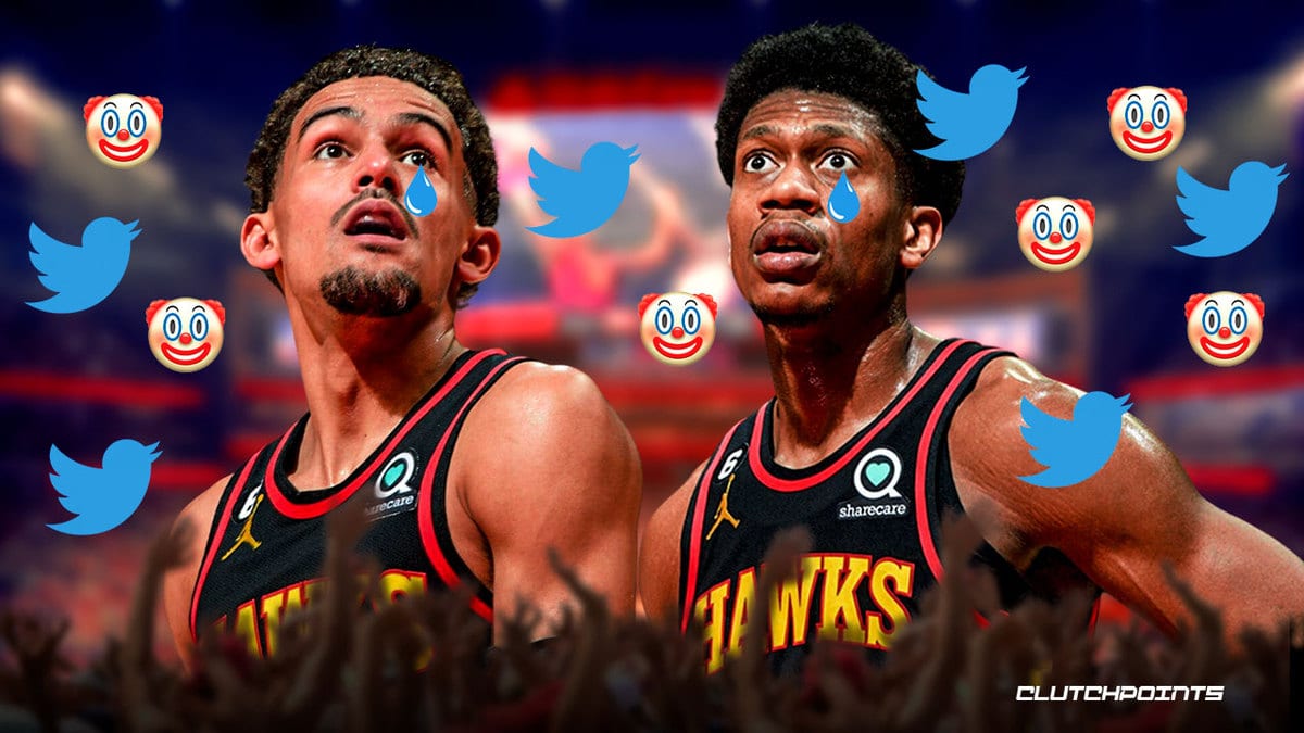 Trae Young DeAndre Hunter Hawks Celtics