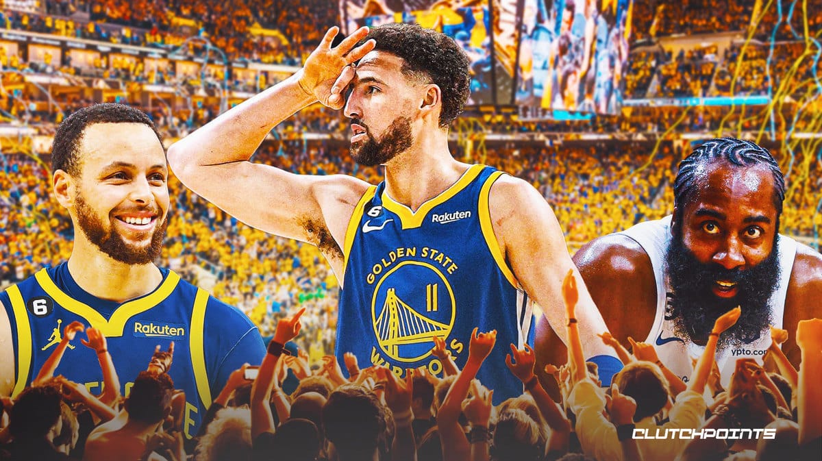 Klay Thompson, Steph Curry, James Harden, Warriors