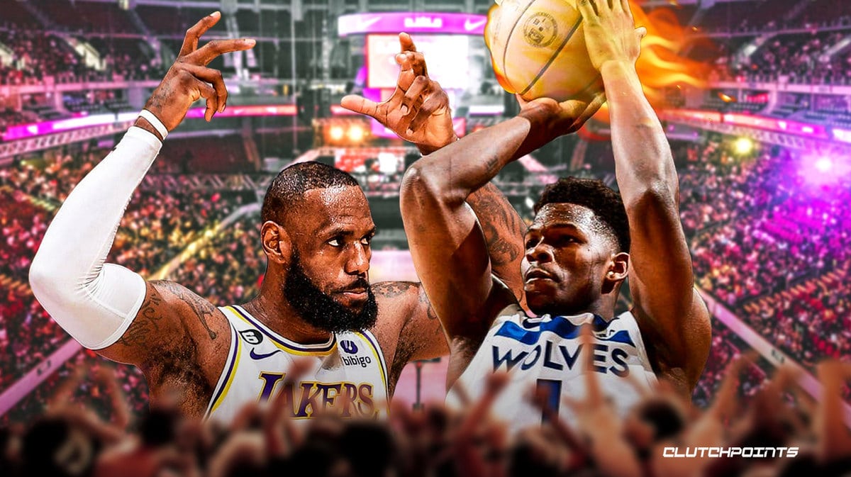 Anthony Edwards, LeBron James, Minnesota Timberwolves, Los Angeles Lakers, NBA Playoffs