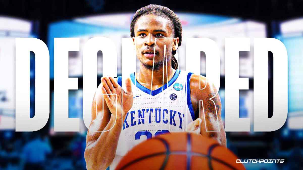 Kentucky Basketball's Cason Wallace with NBA Draft background
