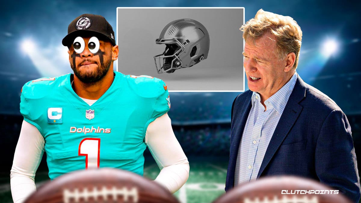NFL, NFL QB helmet, Tua Tagovailoa, Roger Goodell
