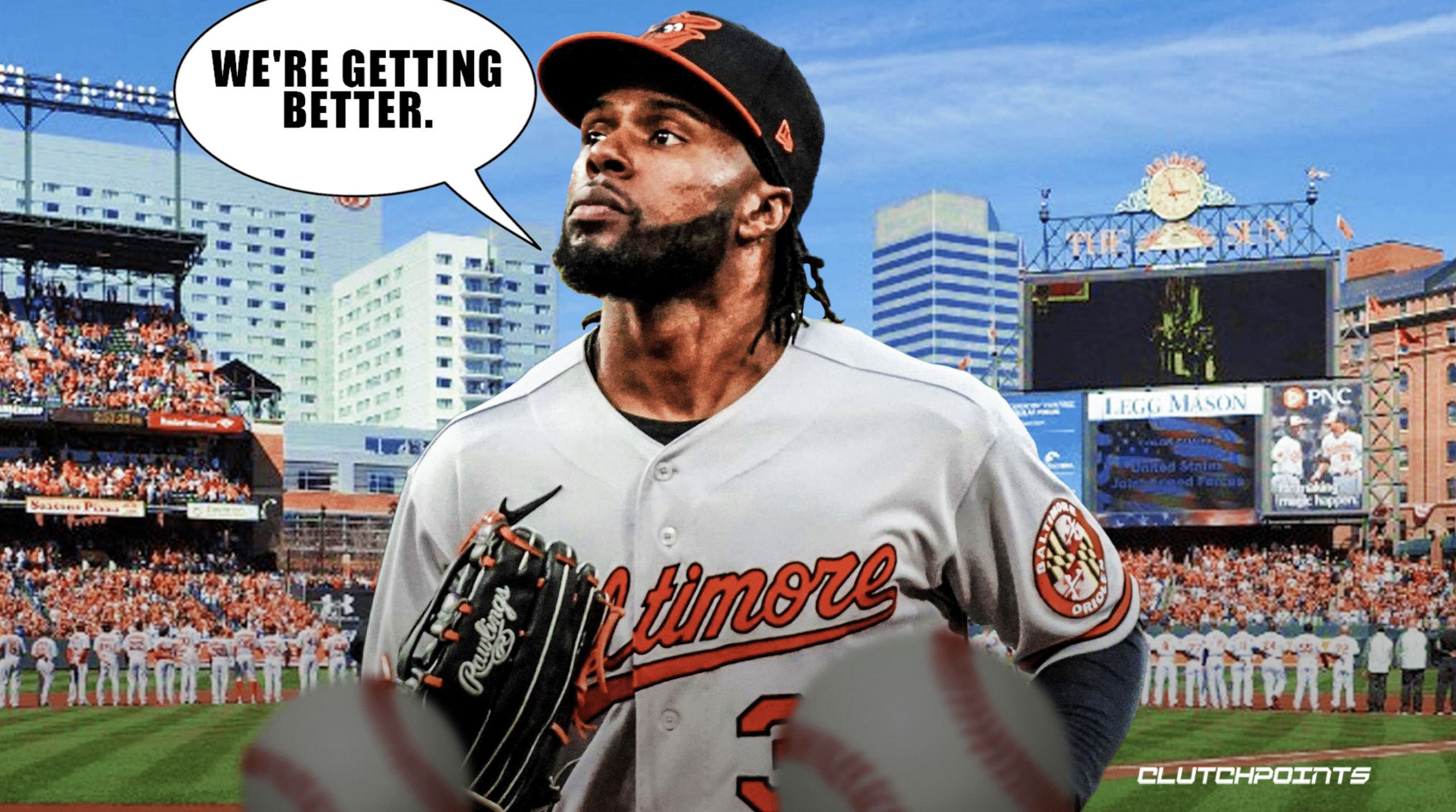 Baltimore, USA. 10th July, 2022. BALTIMORE, MD - JULY 10: Baltimore Orioles  center fielder Cedric Mullins (31) signs autographs before a MLB game  between the Baltimore Orioles and the Los Angeles Angels