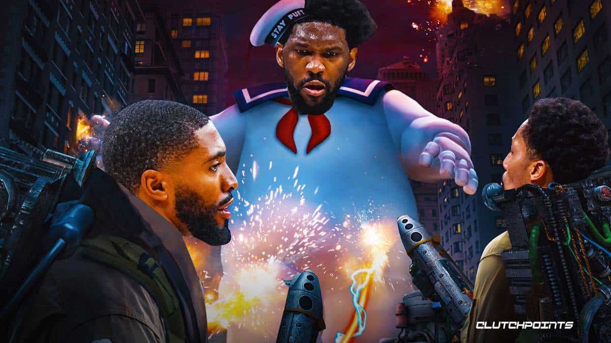 Joel Embiid Nets Mikal Bridges Spencer Dinwiddie Sixers 76ers
