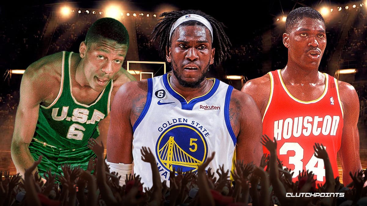 Kevon Looney, Bill Russell, Hakeem Olajuwon, Warriors
