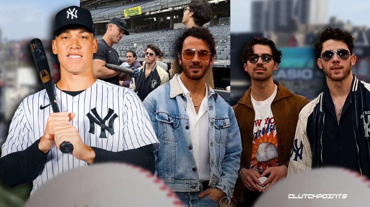 Jonas Brothers meet 'enormous' Aaron Judge at Yankee Stadium