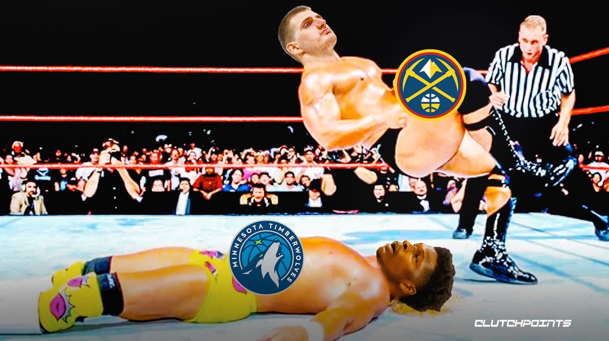 Nikola Jokic Anthony Edwards Timberwolves Nuggets