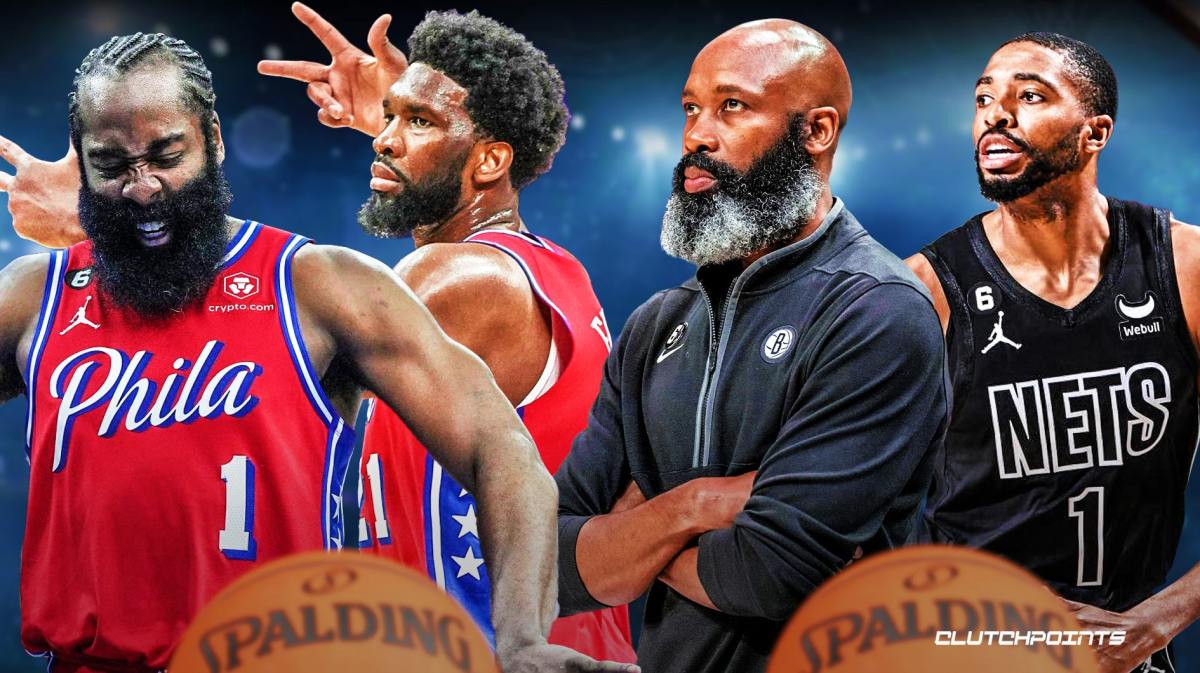 James Harden, Joel Embiid, Jacque Vaughn, Mikal Bridges, Nets, Sixers