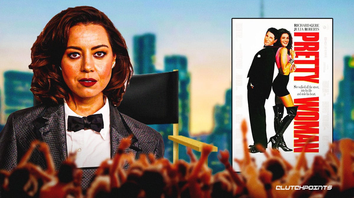 Aubrey Plaza, director's chair, Pretty Woman
