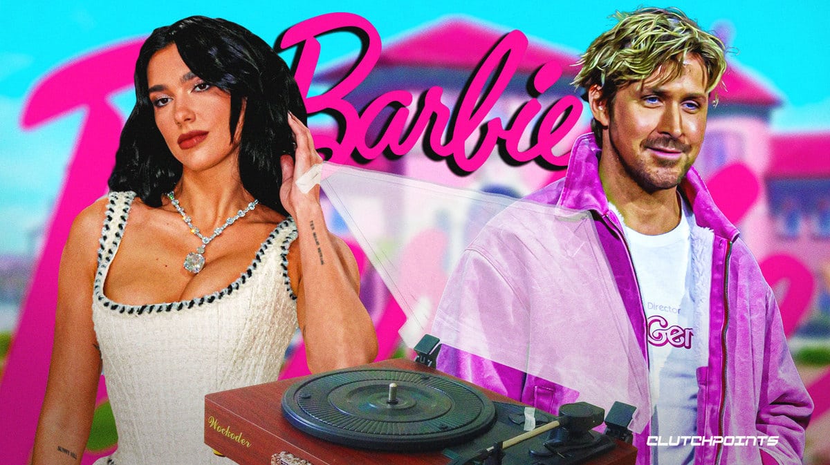 Dua Lipa, Barbie, Ryan Gosling, record player