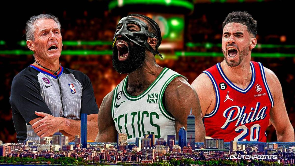 Jaylen Brown, Georges Niang, Scott Foster, Boston Celtics