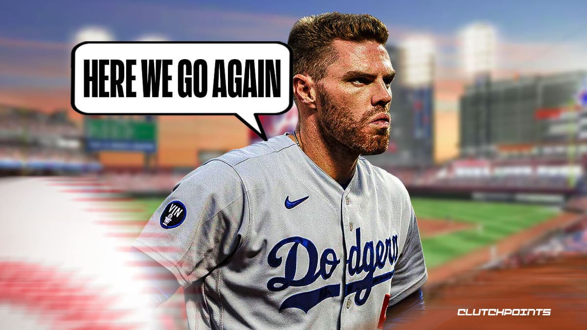 Dodgers' Freddie Freeman reacts to returning to Atlanta to face the