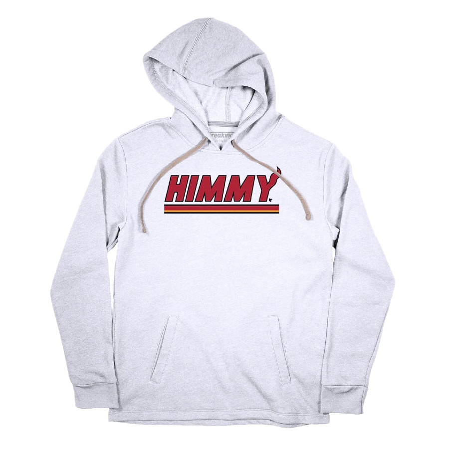 Himmy Buckets hoodie - Light gray color on a white background. 