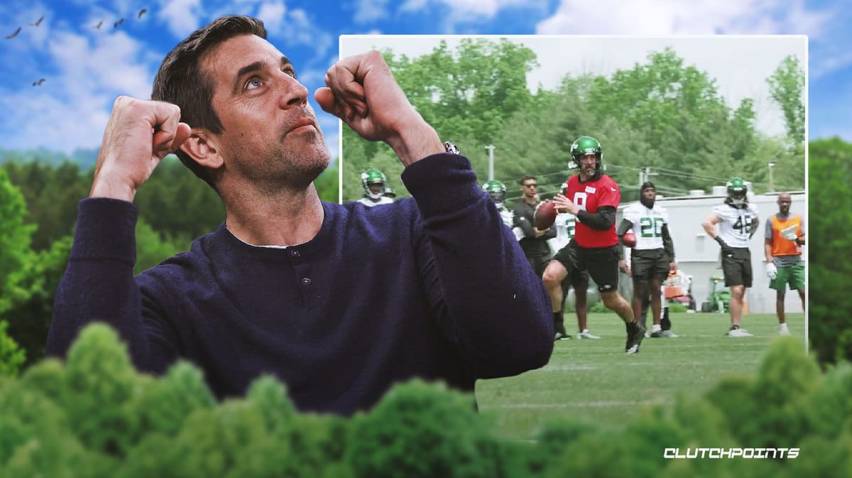 Jets, Aaron Rodgers, Aaron Rodgers Jets, Aaron Rodgers touchdown, Jets practice