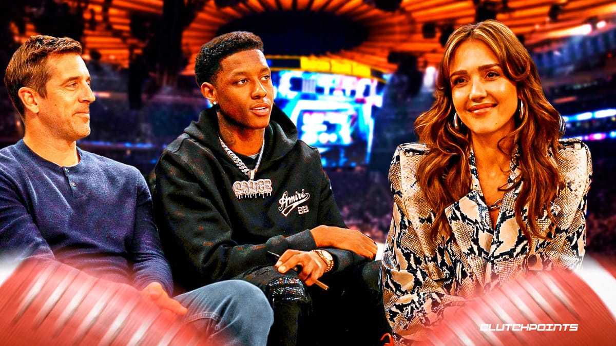 Jets Jessica Alba Sauce GArdner Aaron Rodgers Knicks