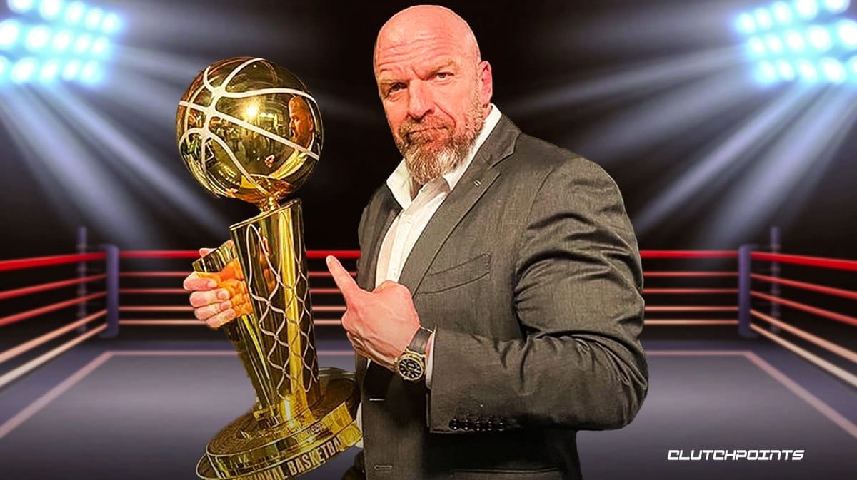 Triple H Plays The Game, Poses With Larry O'Brien Trophy