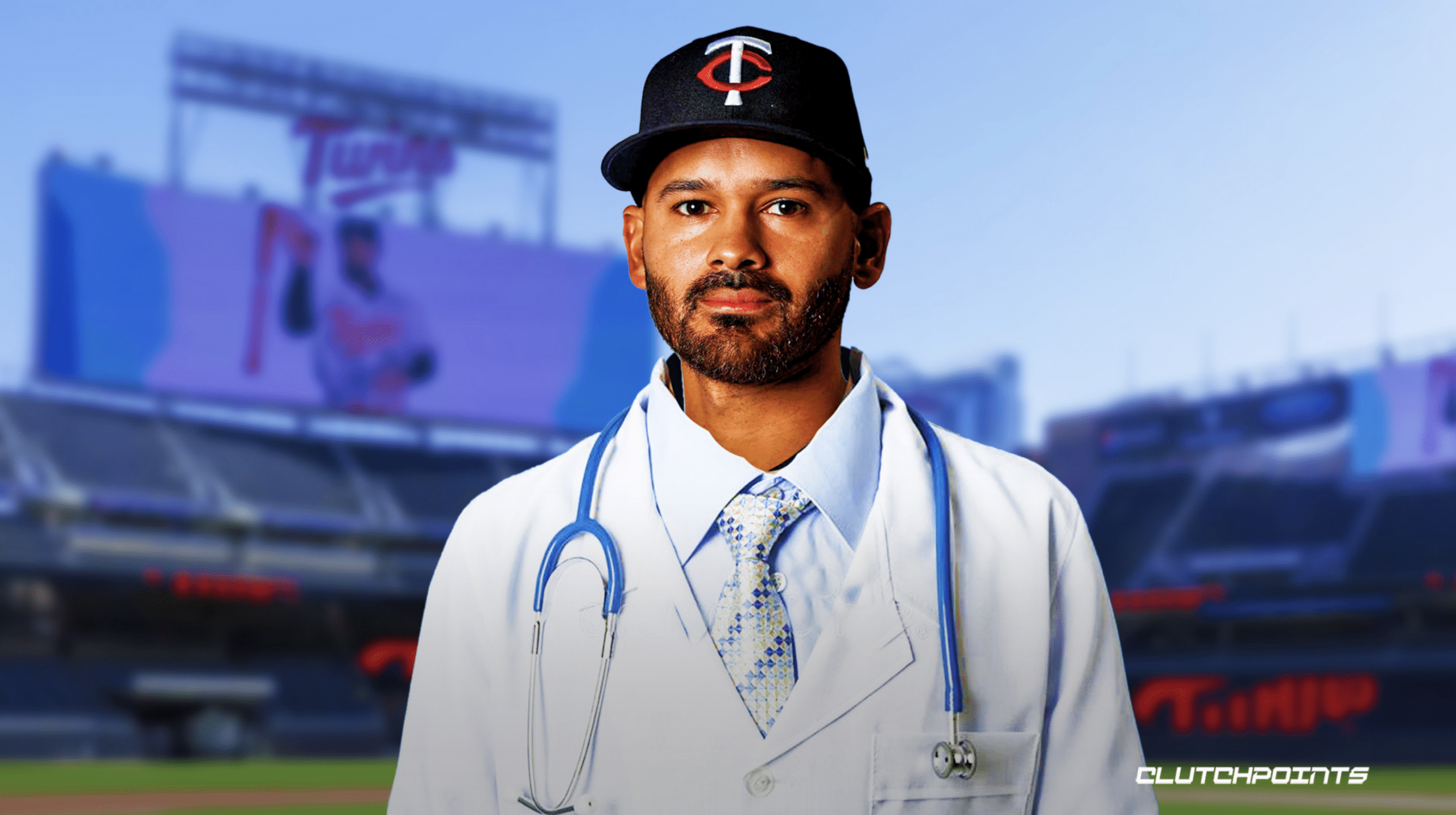 Pablo López of Minnesota Twins poses for a photo during the