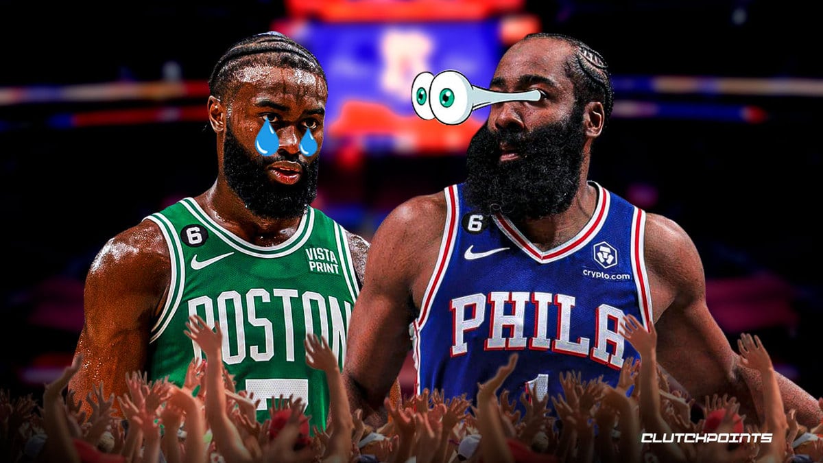 James Harden, Jaylen Brown, Boston Celtics, NBA Playoffs, Sixers