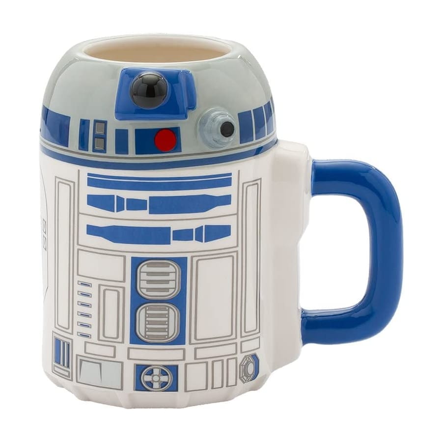 Star Wars R2-D2 20 Ounce Ceramic Sculpted Mug on a white background.