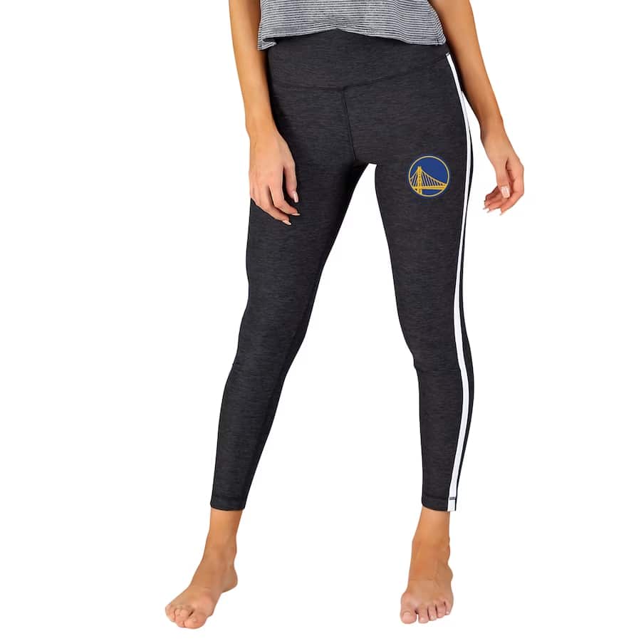 Warriors Concepts Sport Women's Knit Leggings - Charcoal colorway on a white background.
