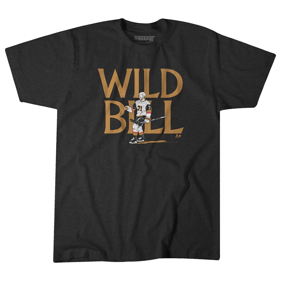 William Karlsson: Wild Bill t-shirt - Black colored on a white background.
