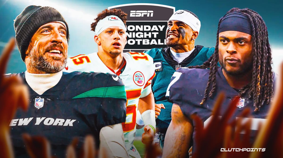 Aaron Rodgers Monday Night Football Eagles Jets Chiefs Patrick Mahomes