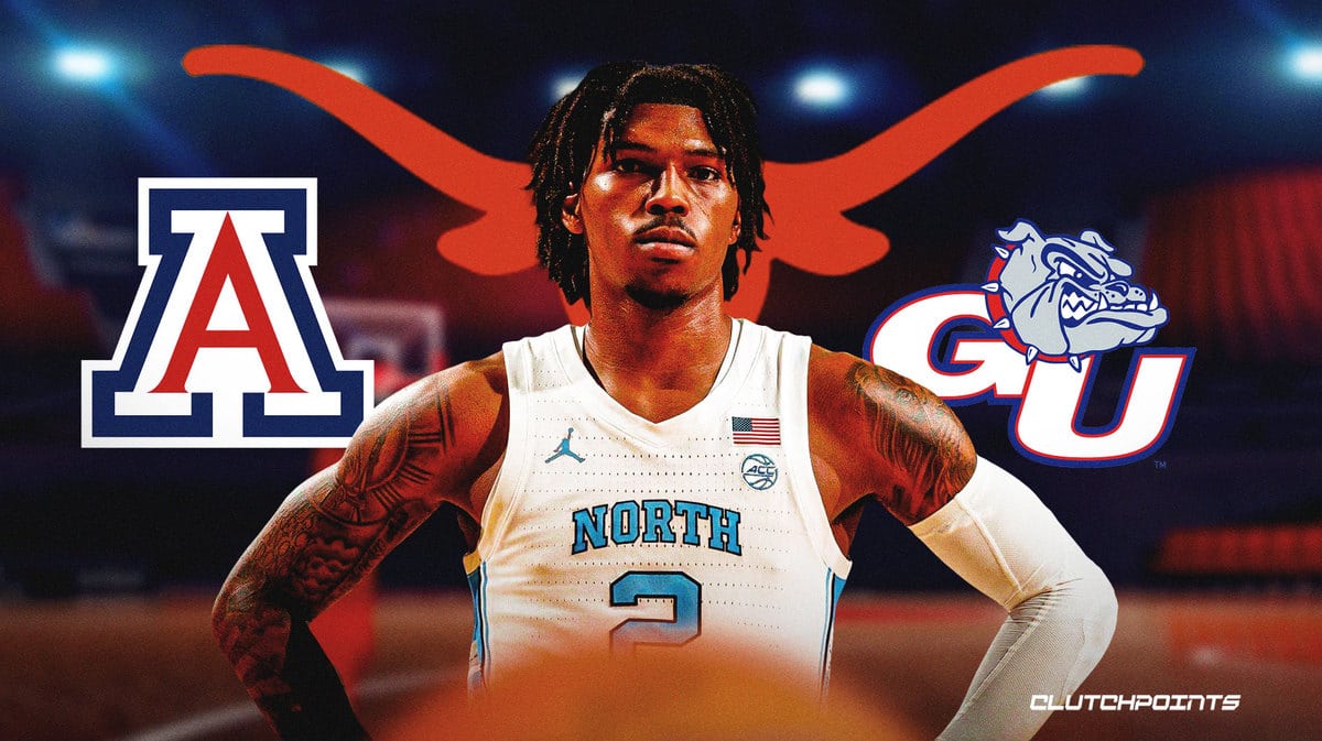 North Carolina basketball, Gonzaga basketball, Arizona basketball, Texas Longhorns basketball. Caleb Love