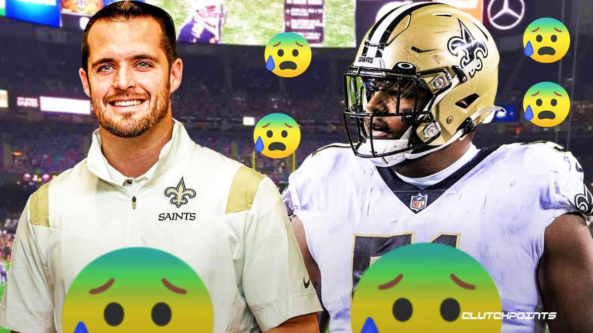 Derek Carr, Cesar Ruiz, New Orleans Saints
