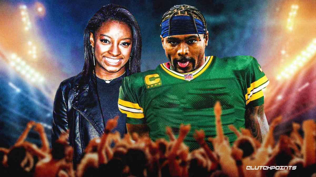 simone biles, jonathan owens, packers, packers jonathan owens, simone biles jonathan owens