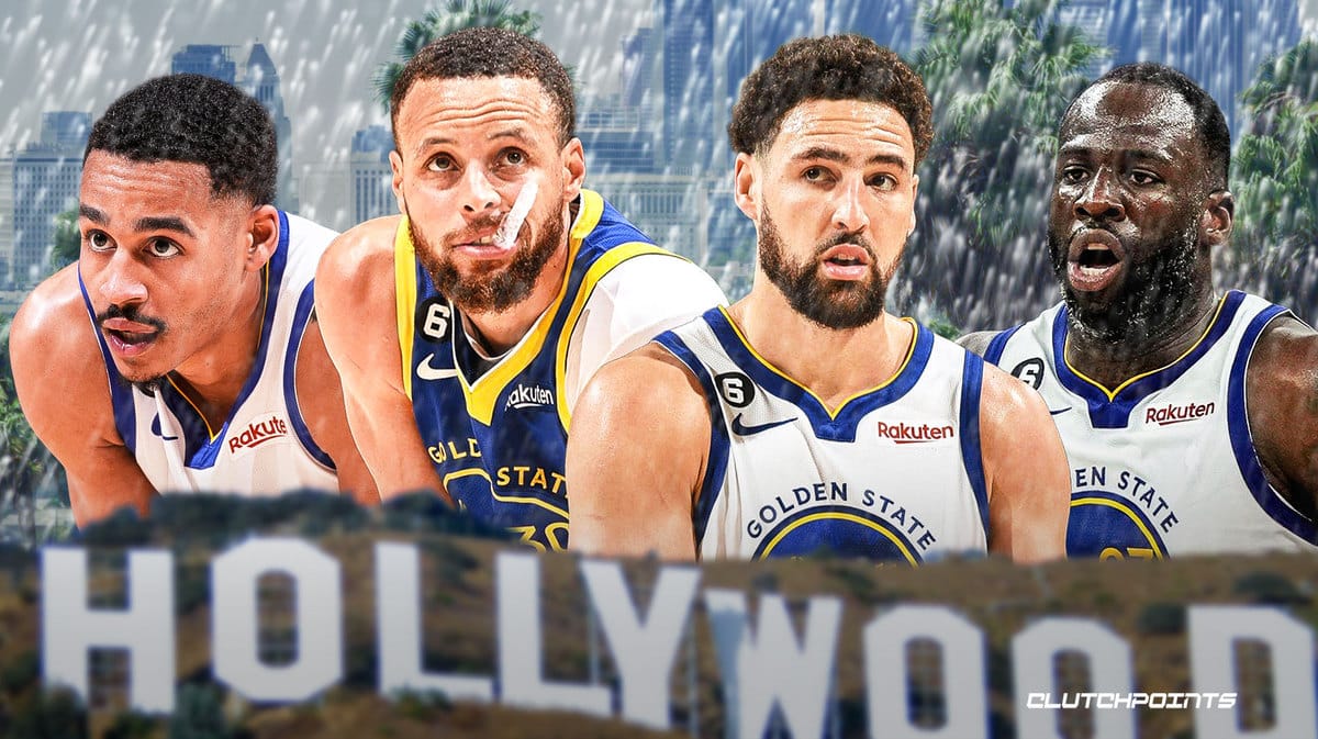 Jordan Poole, Stephen Curry, Klay Thompson, Draymond Green, Warriors