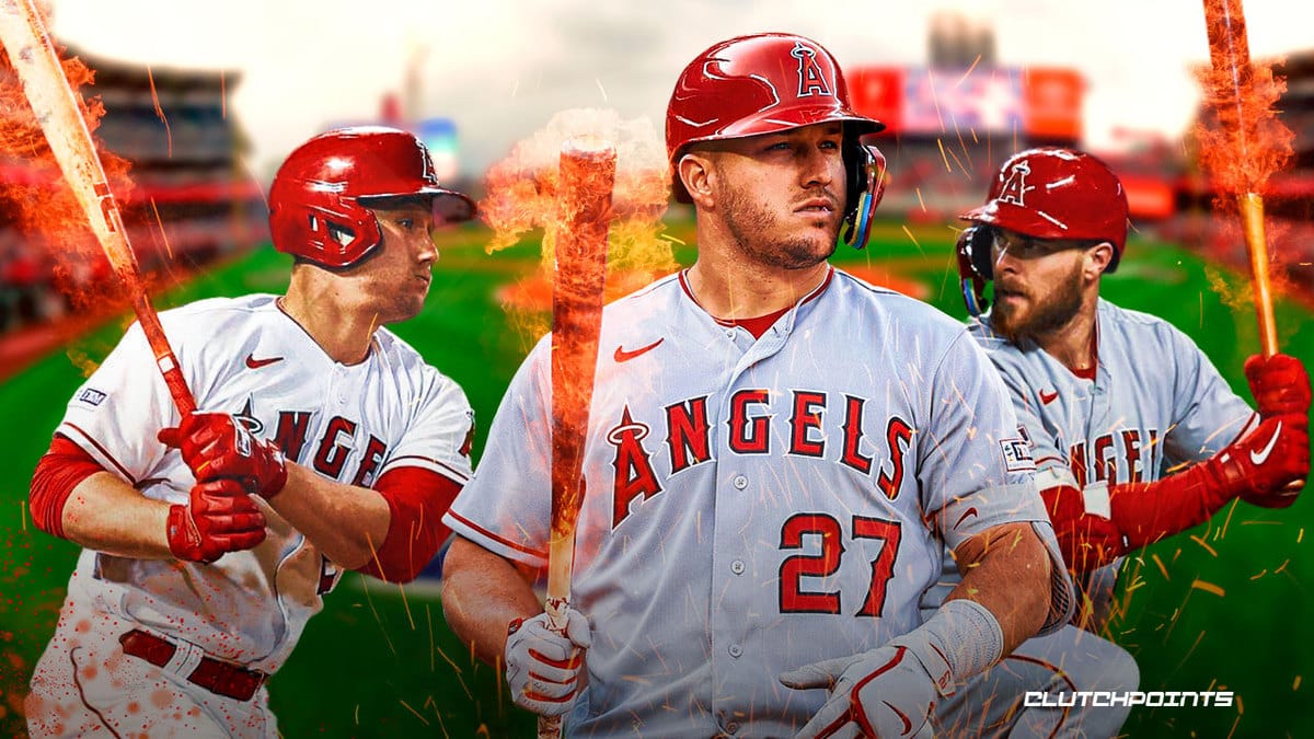 Mike Trout, Brandon Drury, Matt Thaiss, Los Angeles Angels, Colorado Rockies