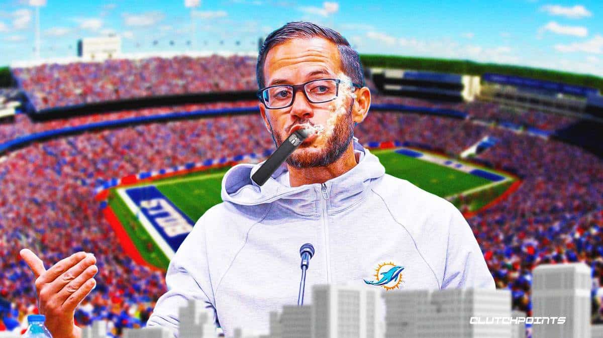 Was Mike McDaniel vaping? Social media speculates Dolphins coach ripped  vape pen during playoff loss to Bills