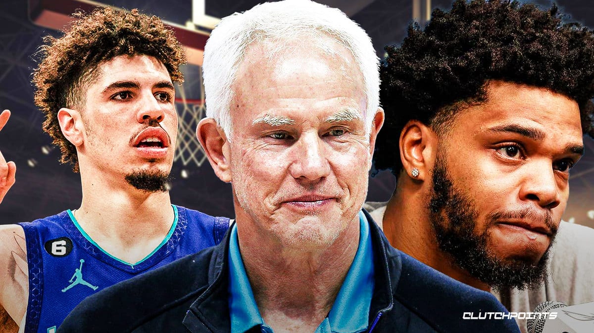 Hornets GM Mitch Kupchak, Miles Bridges, LaMelo Ball