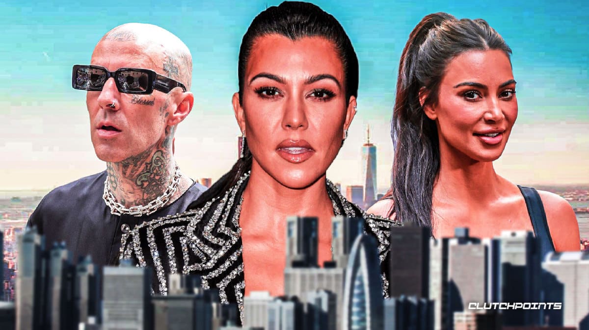 Kourtney Kardashian Travis Barker Kim Kardashian