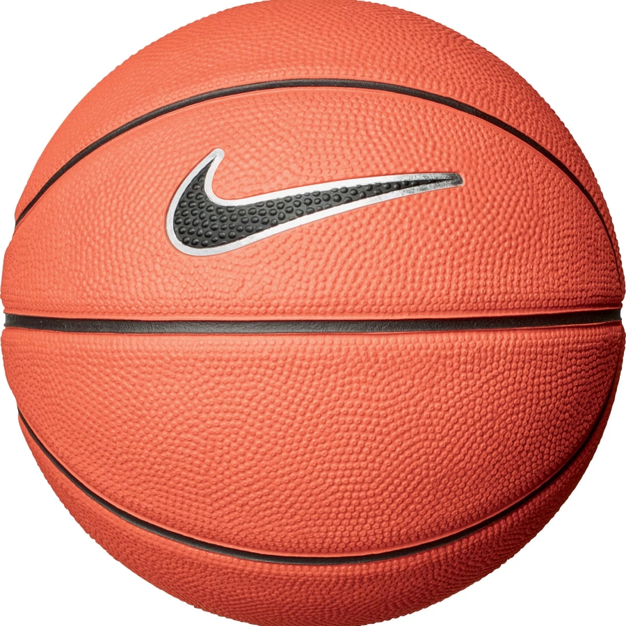 Nike Swoosh mini basketball 7" - Orange colored on a white background.
