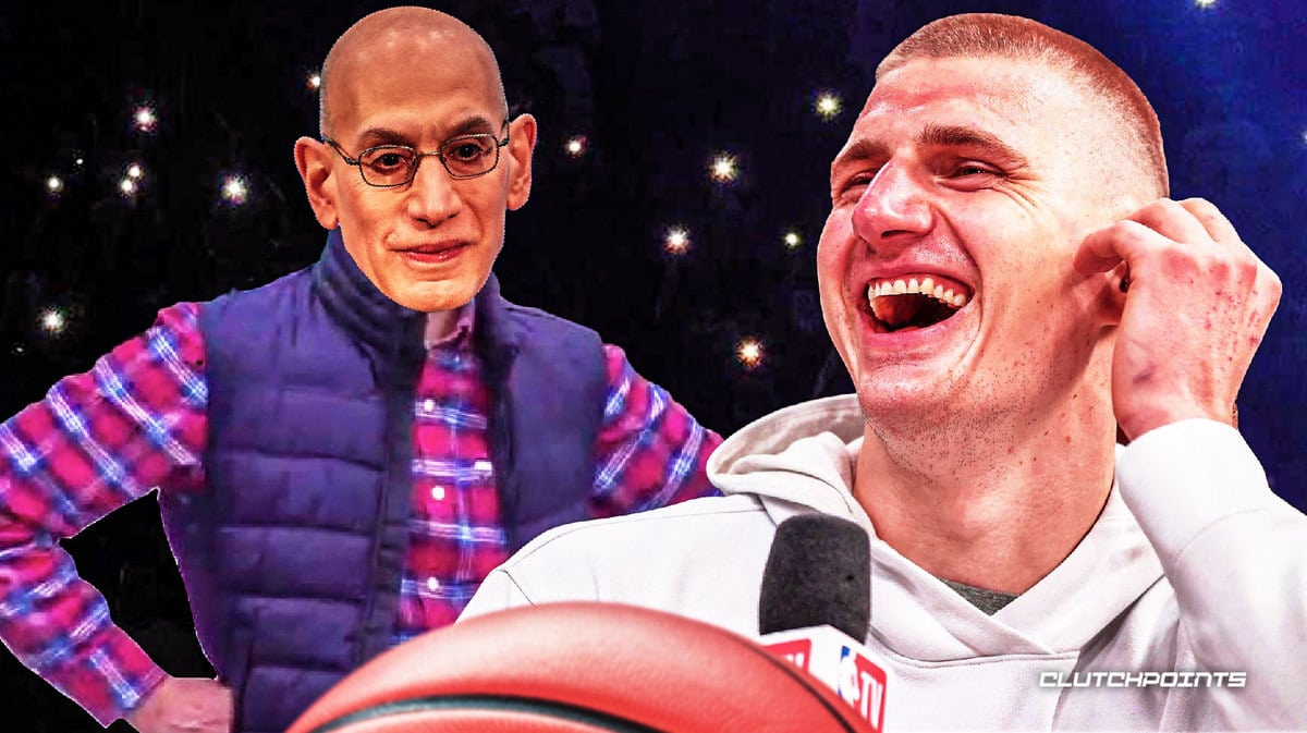 Nikola Jokic, Adam Silver, Nuggets, NBA Finals