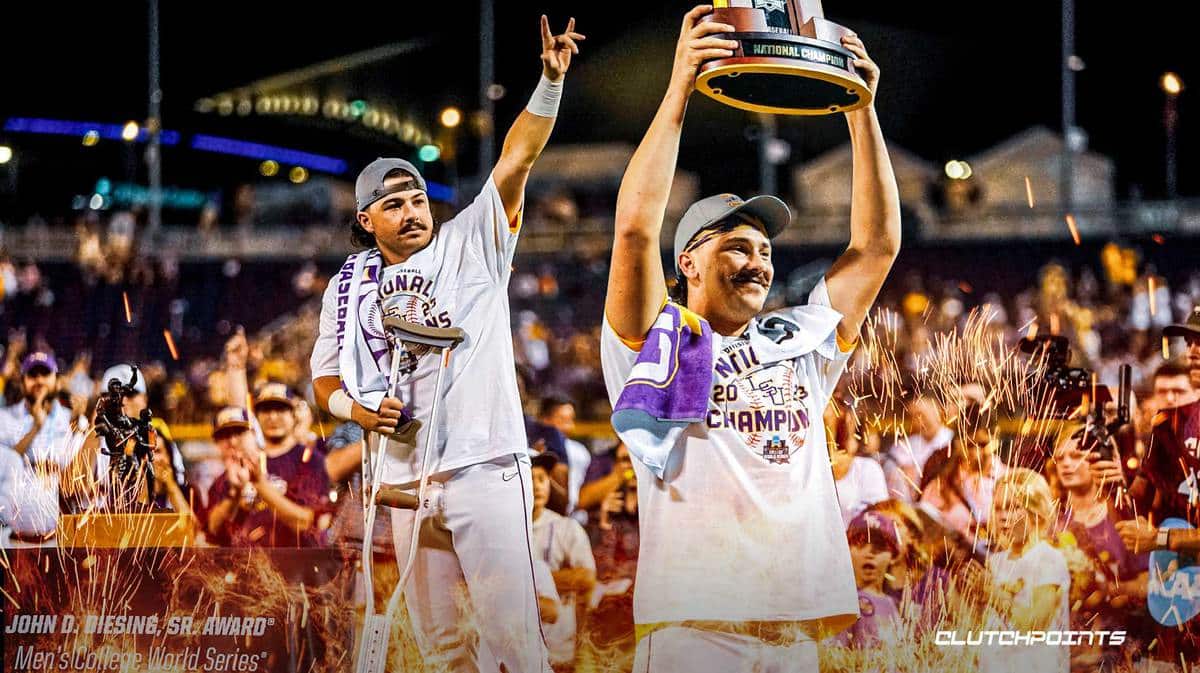Paul Skenes, Alex Milazzo, LSU Baseball, College World Series