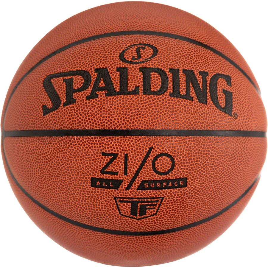 Spalding TF Series Zi/O basketball - Brown colored on a white background.