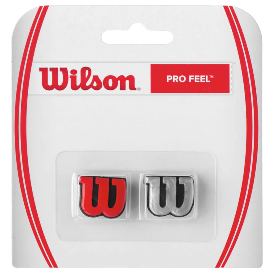 Wilson Pro Feel vibration dampeners - 2 pack on a white background.