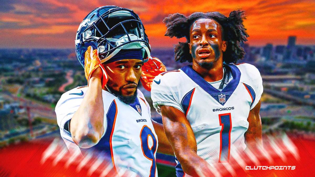 broncos, broncos receivers, kj hamler, kendall hinton, broncos training camp