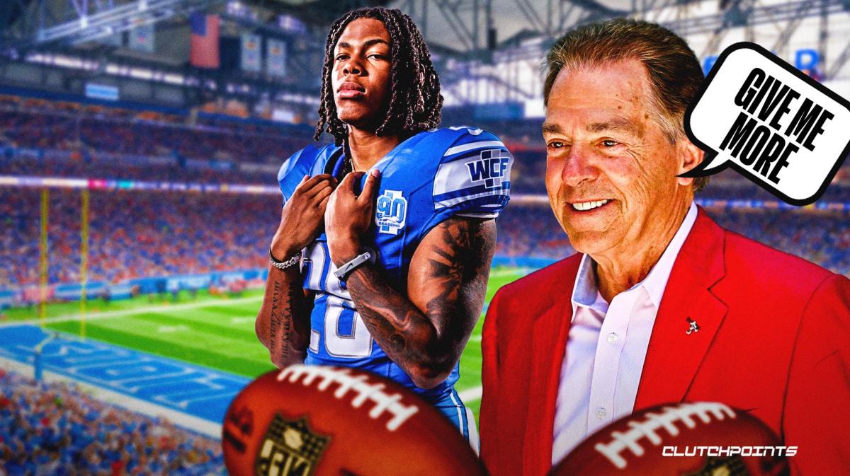 Jahmyr Gibbs, Nick Saban, Lions, Alabama